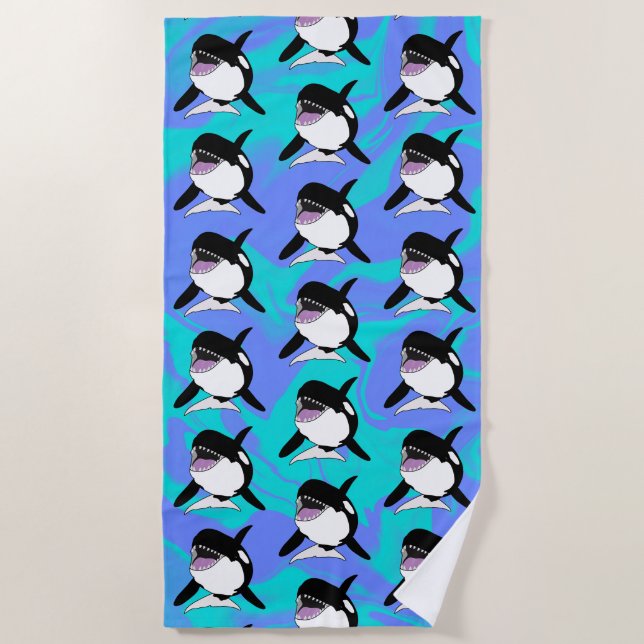 Toalla De Playa Ballena asesina de Orca (Anverso)