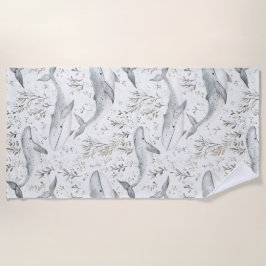 Toalla De Playa Ballenas gris oceánicas