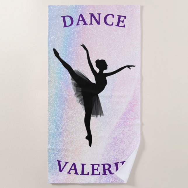 Toalla De Playa Ballerina Dance Pastel (Anverso)