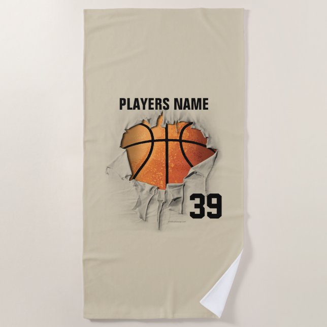 Toalla De Playa Baloncesto desgarrado (Anverso)