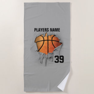 Toalla De Playa Baloncesto desgarrado