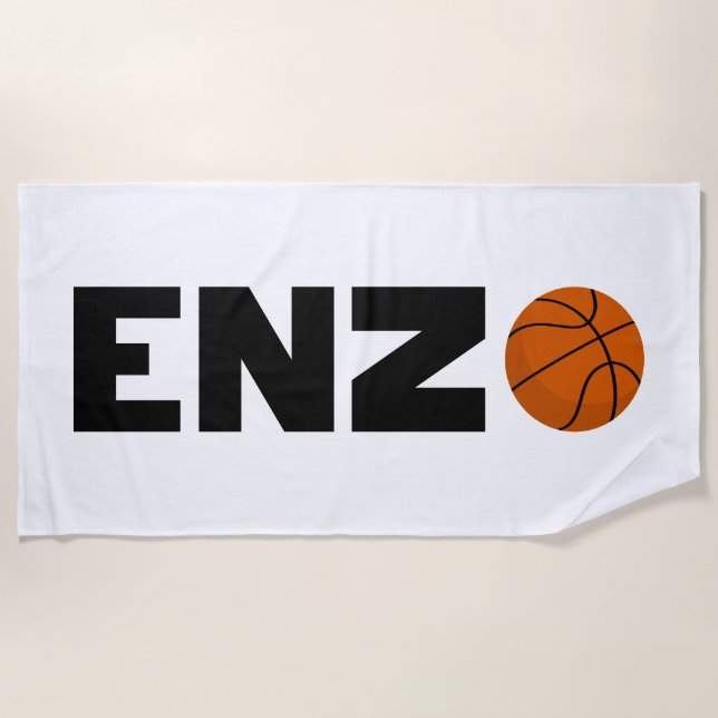 Toalla De Playa Baloncesto Enzo (Anverso)