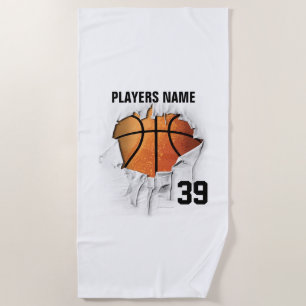 Toalla De Playa Baloncesto rasgado
