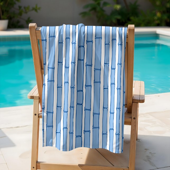 Toalla De Playa Bambooey Bamboo Stripe in Blue Porcelain (Subido por el creador)