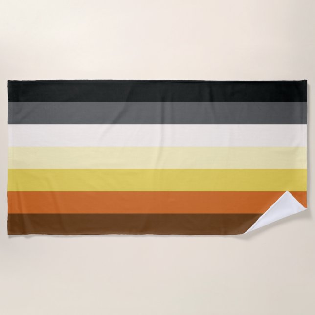 Toalla De Playa Bandas de Orgullo de Oso (Anverso)