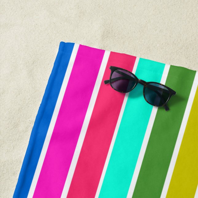 Toalla De Playa Bandas de primavera cálidas (In situ)