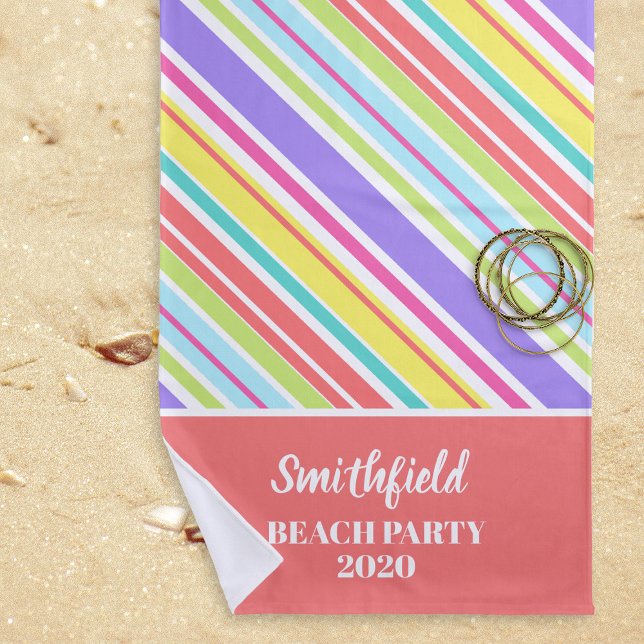 Toalla De Playa Bandas multicoloreadas personalizadas (Subido por el creador)