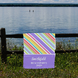 Toalla De Playa Bandas multicoloreadas personalizadas