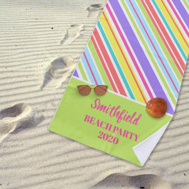 Toalla De Playa Bandas multicoloreadas personalizadas