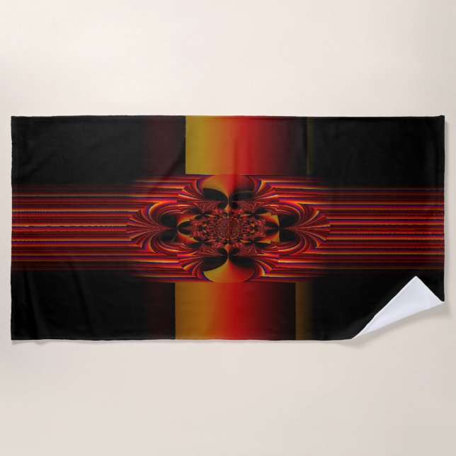 Toalla De Playa Bandas Pequeñas Grandes Con Bow (Anverso)