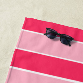 Toalla De Playa Bandas rosadas
