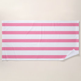 Toalla De Playa Bandas rosadas