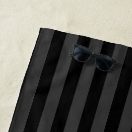 Toalla De Playa Bandas verticales Elagnat Black & Smoky Black