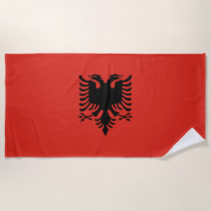 Toalla De Playa Bandera albanesa