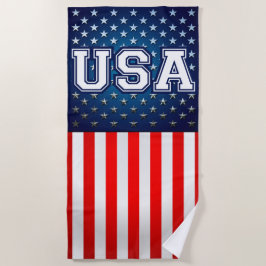 Toalla De Playa Bandera americana