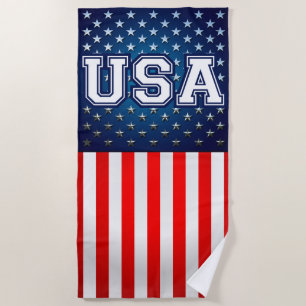 Toalla De Playa Bandera americana