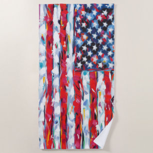 Toalla De Playa Bandera americana
