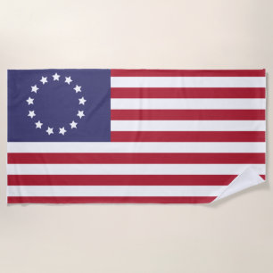 Toalla De Playa Bandera americana 1776 de la bandera el   de Betsy