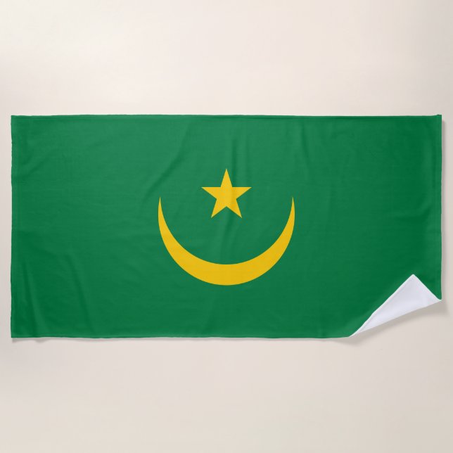 Toalla De Playa Bandera antigua de Mauritania (Anverso)