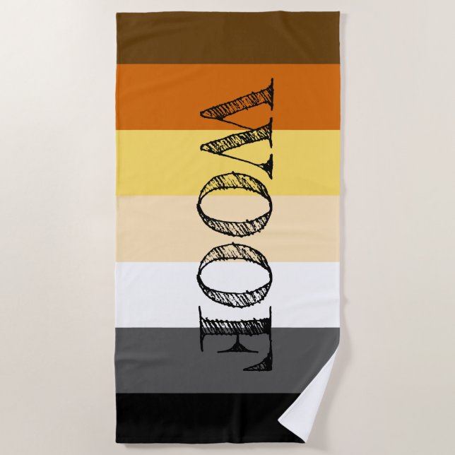 Toalla De Playa Bandera Awesome Bear Pride Ladra (Anverso)