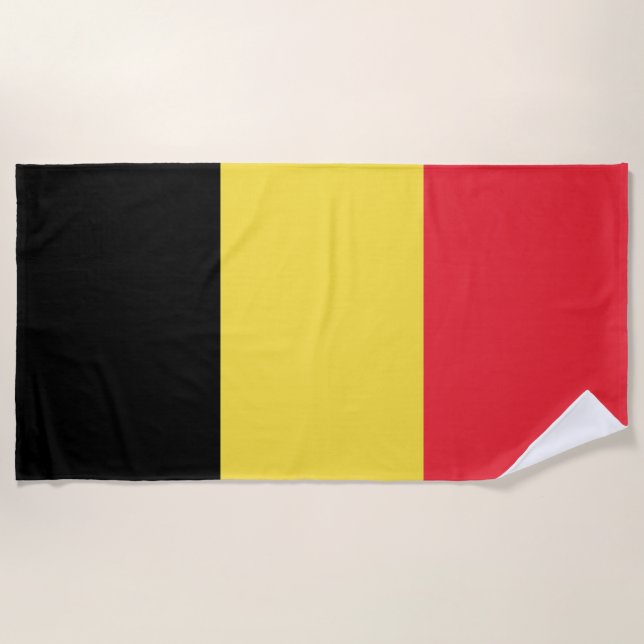 Toalla De Playa Bandera belga patriótica (Anverso)