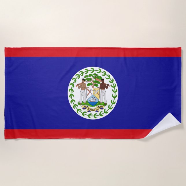 Toalla De Playa Bandera Beliceña (Anverso)