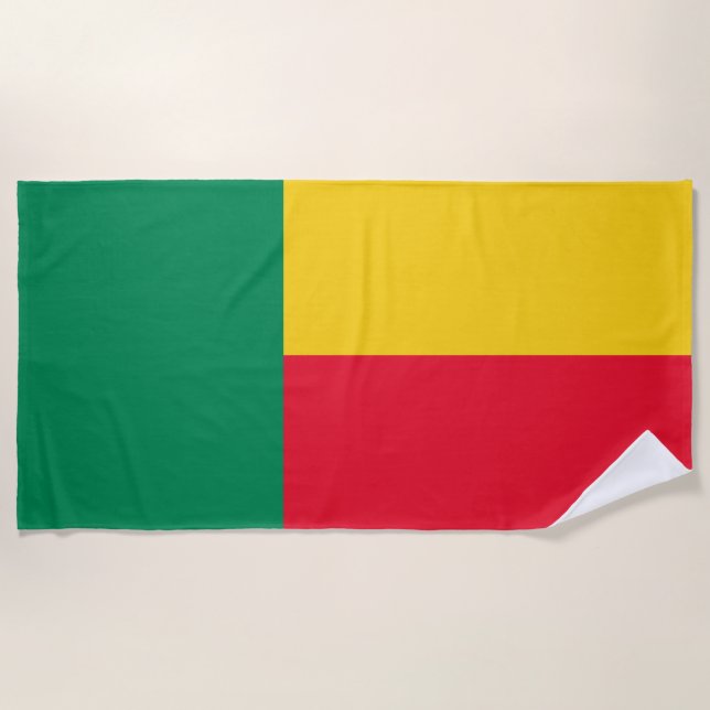 Toalla De Playa Bandera Benín Patriótica (Anverso)