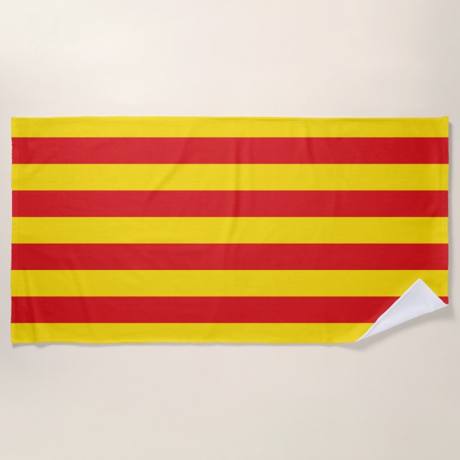 Toalla De Playa Bandera catalana (Anverso)