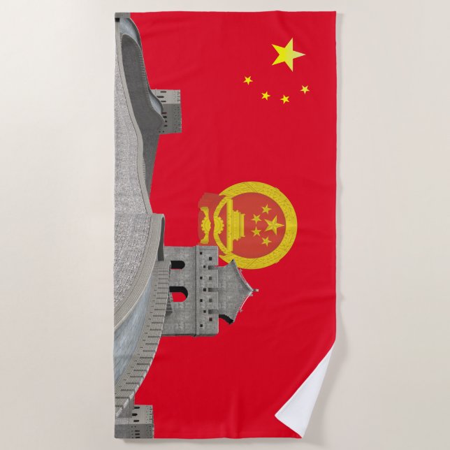 Toalla De Playa Bandera china (Anverso)