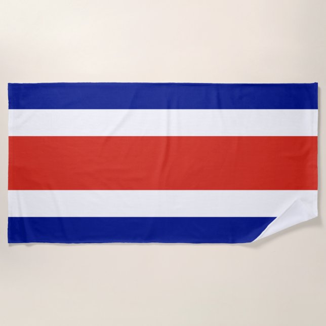 Toalla De Playa Bandera Civil de Costa Rica (Anverso)