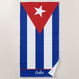 Toalla De Playa Bandera Cubana