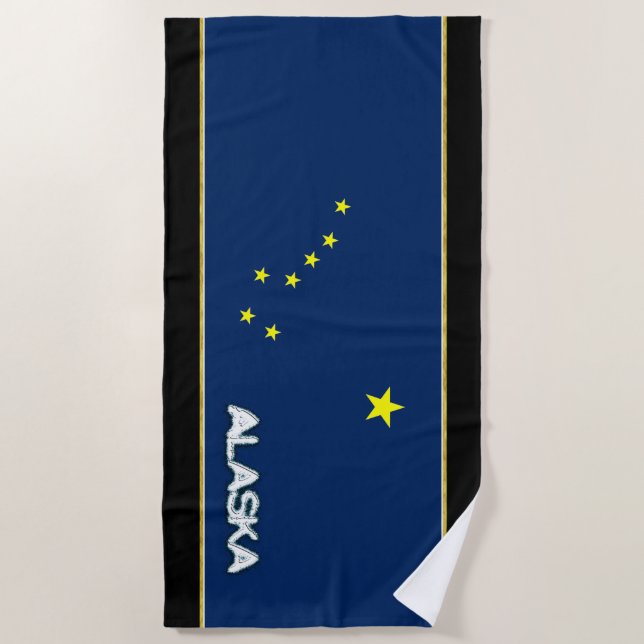 Toalla De Playa Bandera de Alaska (Anverso)