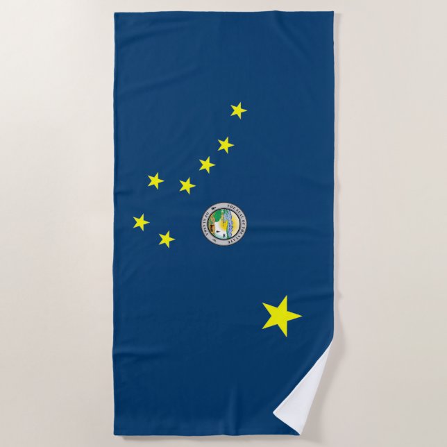 Toalla De Playa Bandera de Alaska (Anverso)