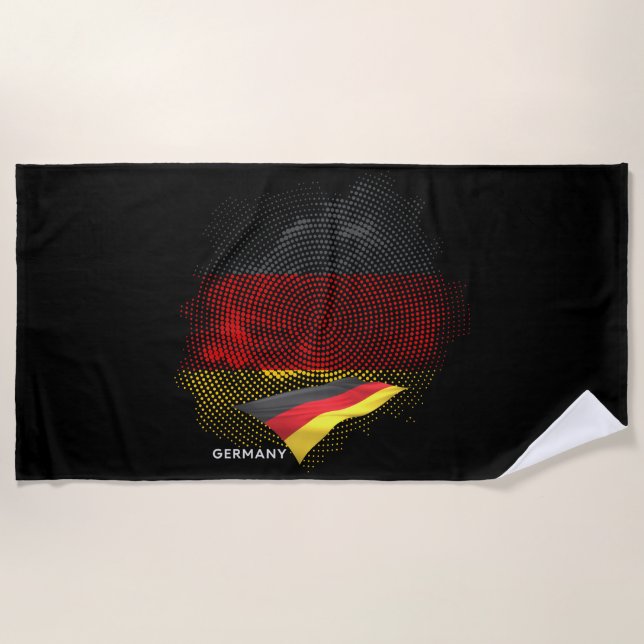Toalla De Playa bandera de Alemania (Anverso)