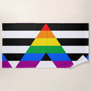 Toalla De Playa Bandera de aliado LGBTQ+