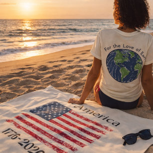 Toalla De Playa Bandera de América 1776 a 2026 EE. UU. 250 Anivers