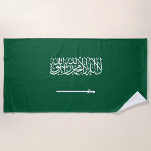 Toalla De Playa Bandera de Arabia Saudita