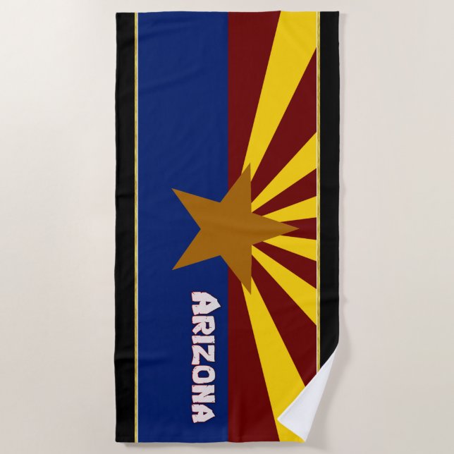 Toalla De Playa Bandera de Arizona (Anverso)