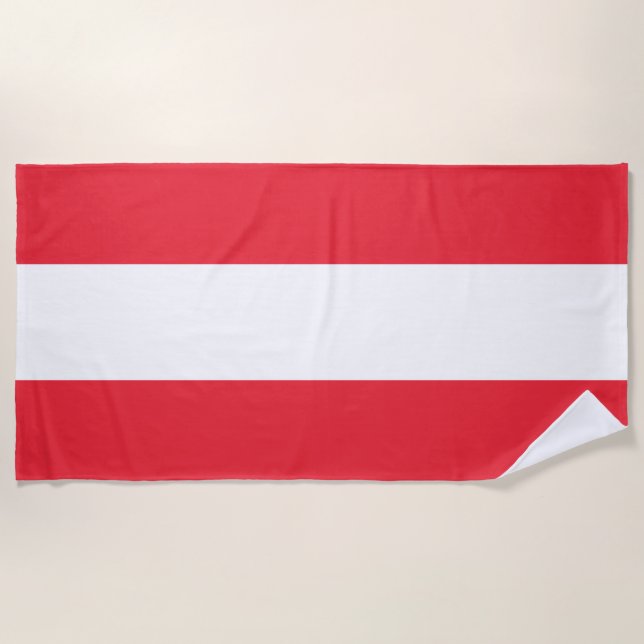 Toalla De Playa Bandera de Austria (Anverso)