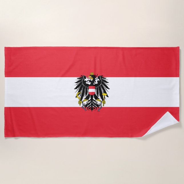 Toalla De Playa Bandera de Austria (Anverso)