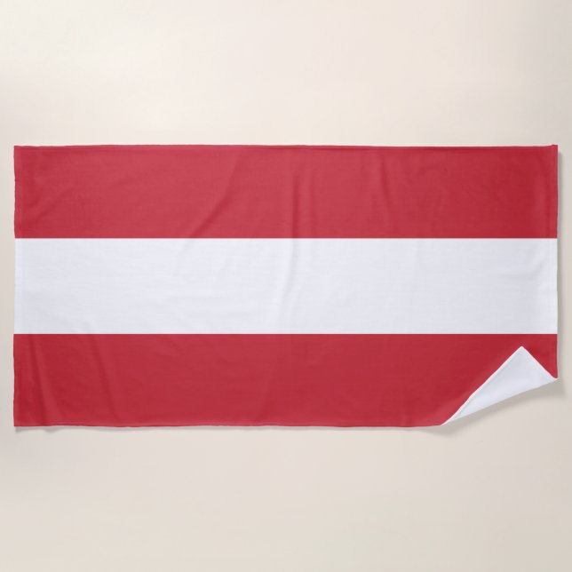 Toalla De Playa Bandera de Austria (Anverso)