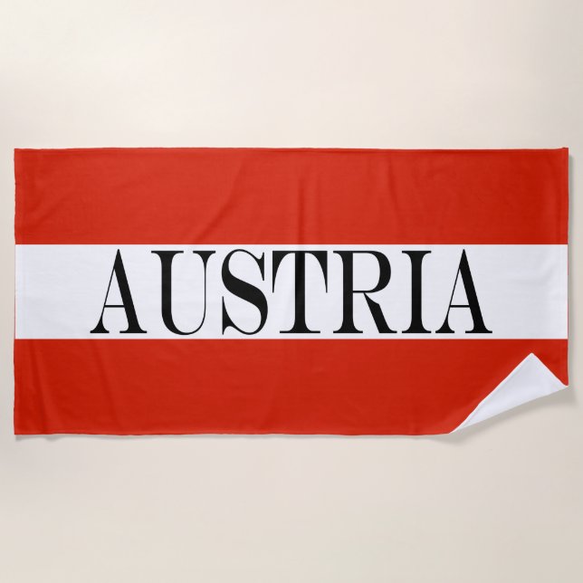 Toalla De Playa Bandera de Austria (Anverso)