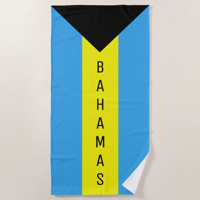 Toalla De Playa Bandera de Bahamas (Anverso)