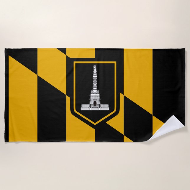 Toalla De Playa Bandera de Baltimore (Maryland, Estados Unidos) (Anverso)