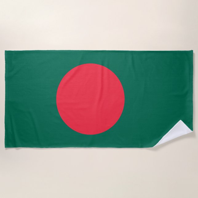 Toalla De Playa Bandera de Bangladesh (Bangladesh) (Anverso)