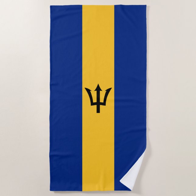 Toalla De Playa Bandera de Barbados (Anverso)