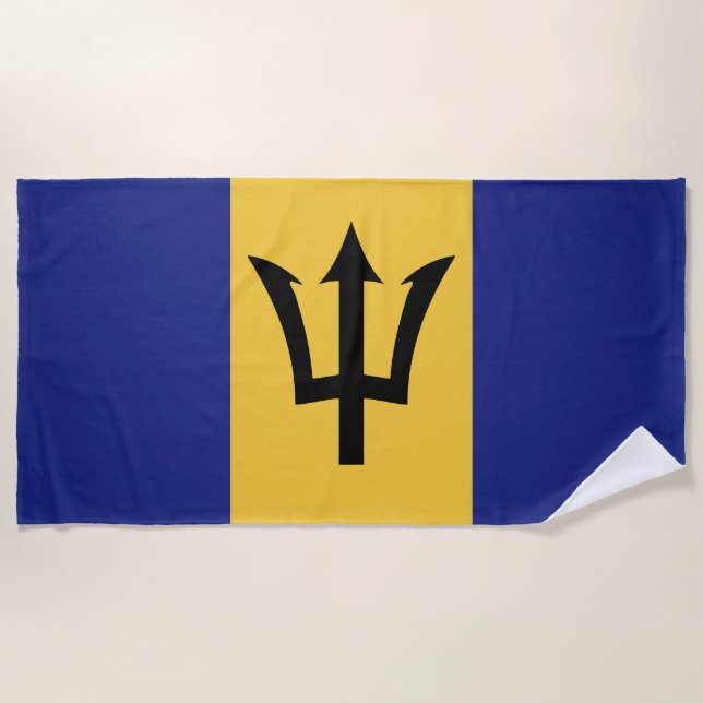 Toalla De Playa Bandera de Barbados (Anverso)