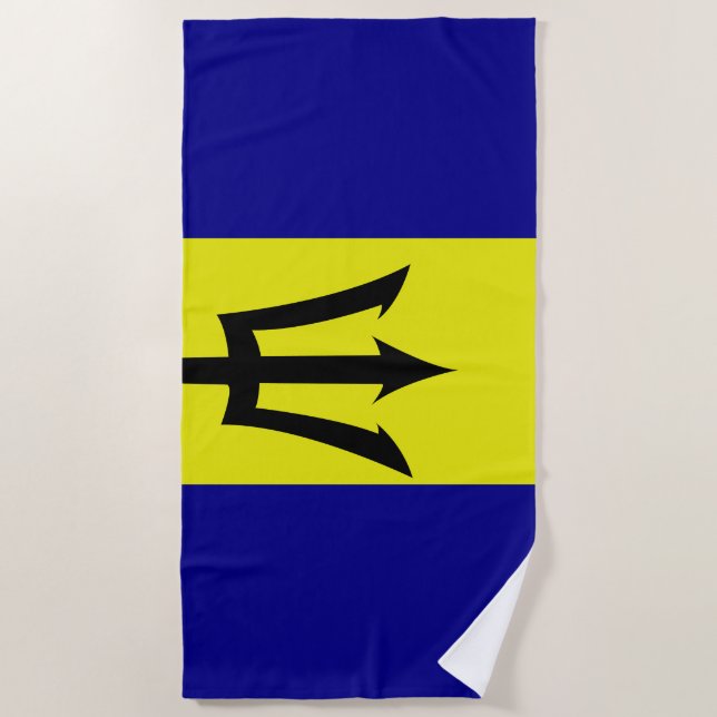 Toalla De Playa Bandera de Barbados (Anverso)