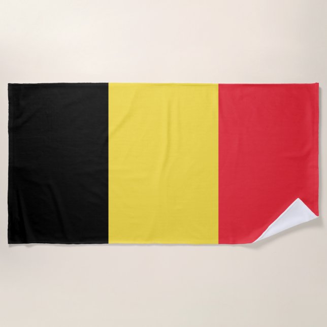 Toalla De Playa Bandera de Bélgica (Anverso)