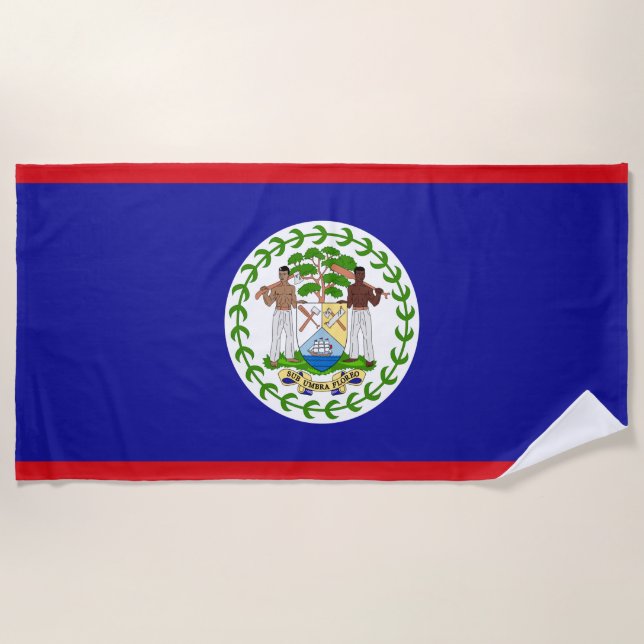 Toalla De Playa Bandera de Belice (Anverso)